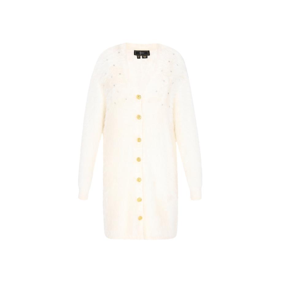 Faina faina Gebreid vest offwhite -