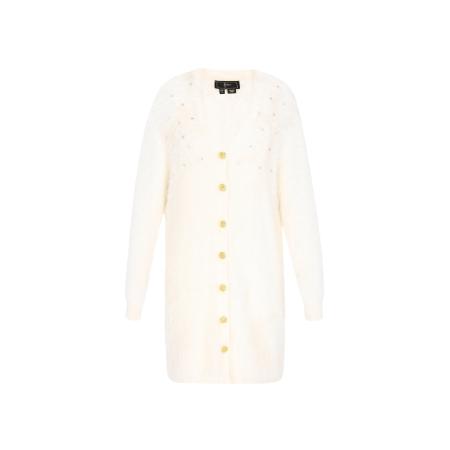 Faina faina Gebreid vest offwhite