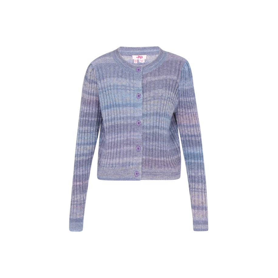 MYMO MYMO Gebreid vest blauw / lila -