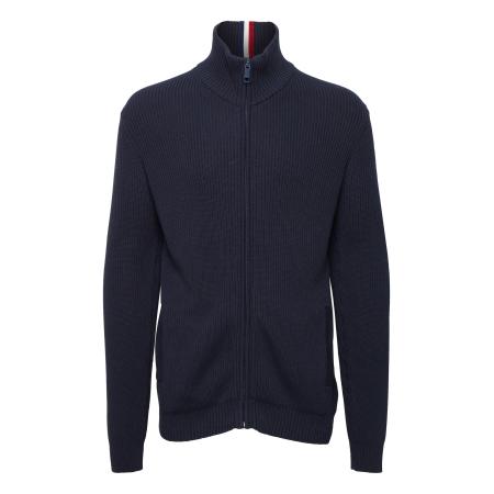 FQ1924 FQ1924 Gebreid vest Kyle donkerblauw / bloedrood / wit