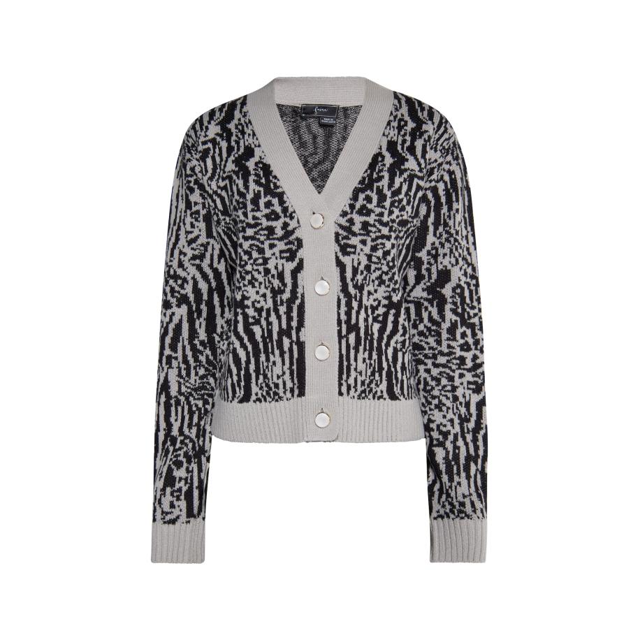 Faina faina Gebreid vest Aleva grijs / zwart -