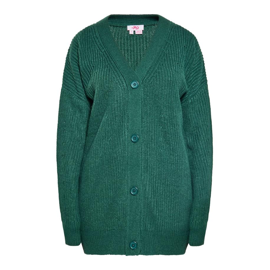 MYMO MYMO Gebreid vest donkergroen -