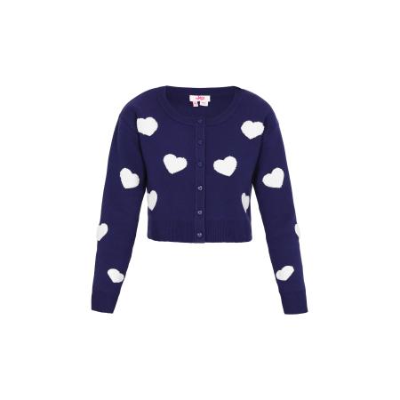 MYMO MYMO Gebreid vest navy / wit