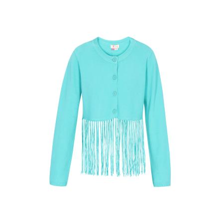 IZIA IZIA Gebreid vest turquoise