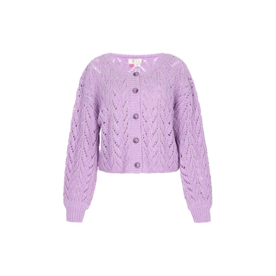 IZIA IZIA Gebreid vest lichtlila -