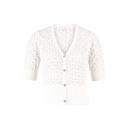 Rich & Royal Rich & Royal Gebreid vest wit / offwhite