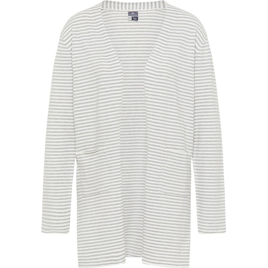 DreiMaster DreiMaster Maritim Gebreid vest Kilata grijs gemêleerd / wolwit -