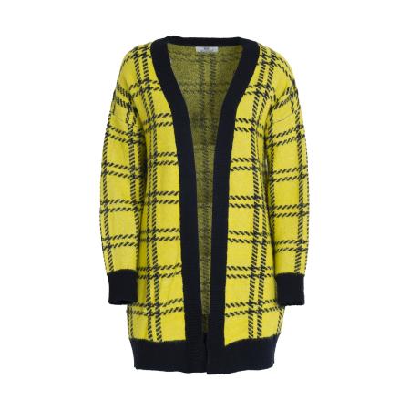 Influencer Influencer Gebreid vest geel / zwart