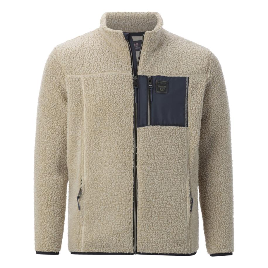 jan vanderstorm Jan Vanderstorm Fleece jas Helskog beige / navy -
