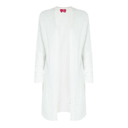 Swirly swirly Gebreid vest wit