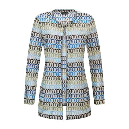 Goldner Goldner Gebreid vest blauw / pastelgroen / zwart / wit