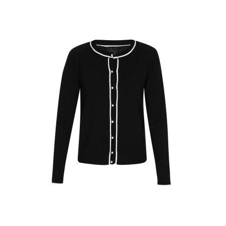 DreiMaster DreiMaster Klassik Gebreid vest Classic Look zwart / wit