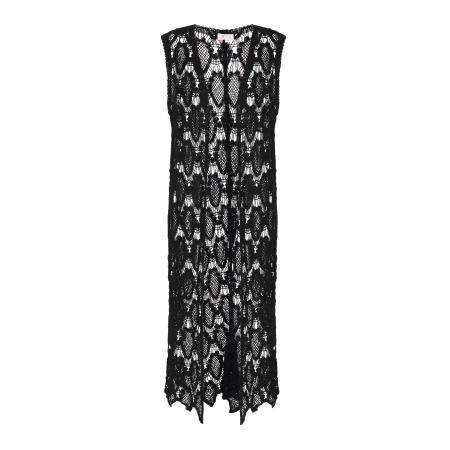 IZIA IZIA Gebreide bodywarmer Boho zwart