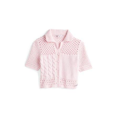 Tommy Jeans Tommy Jeans Gebreid vest pastelroze