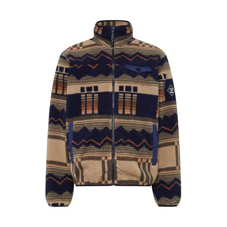 Iriedaily Iriedaily Fleece jas Insaneia marine / bruin / kaki