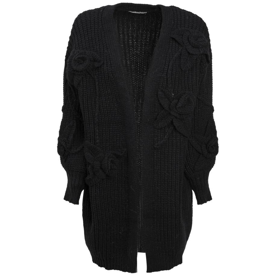 Influencer Influencer Gebreid vest zwart -