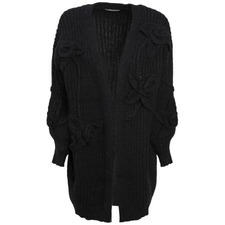 Influencer Influencer Gebreid vest zwart