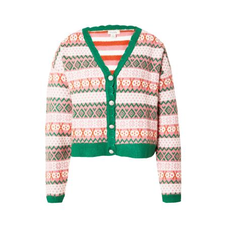 Oasis Oasis Gebreid vest crème / groen / rosa / rood