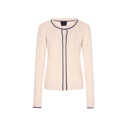 DreiMaster DreiMaster Klassik Gebreid vest crème / zwart