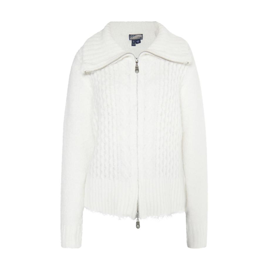 DreiMaster DreiMaster Vintage Gebreid vest Altiplano wit -