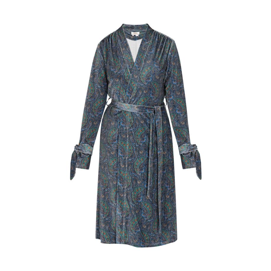 Usha usha FESTIVAL Kimono blauw / opaal / cyaan blauw / karamel -