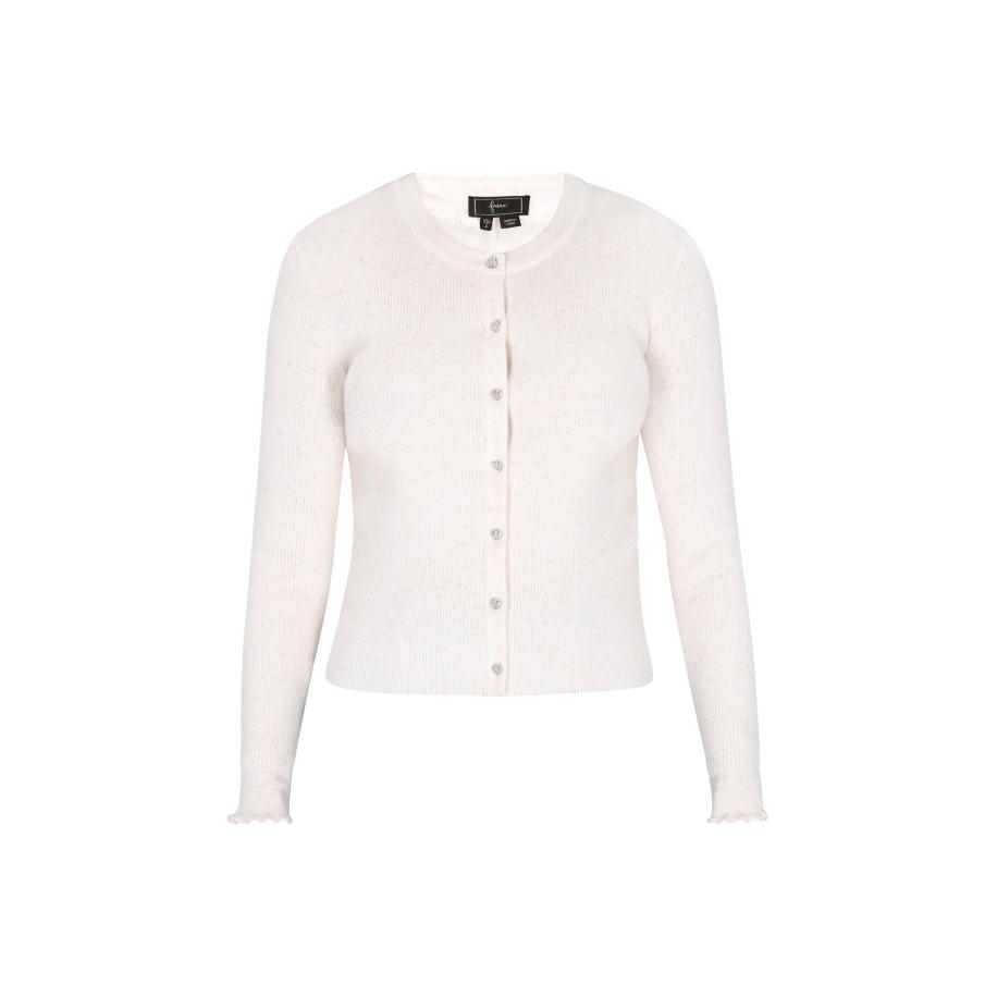 Faina faina Gebreid vest offwhite -