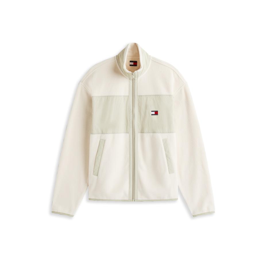 Tommy Jeans Tommy Jeans Fleece jas beige / pastelgroen -