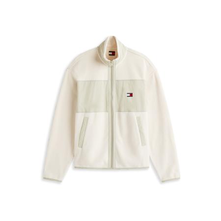 Tommy Jeans Tommy Jeans Fleece jas beige / pastelgroen