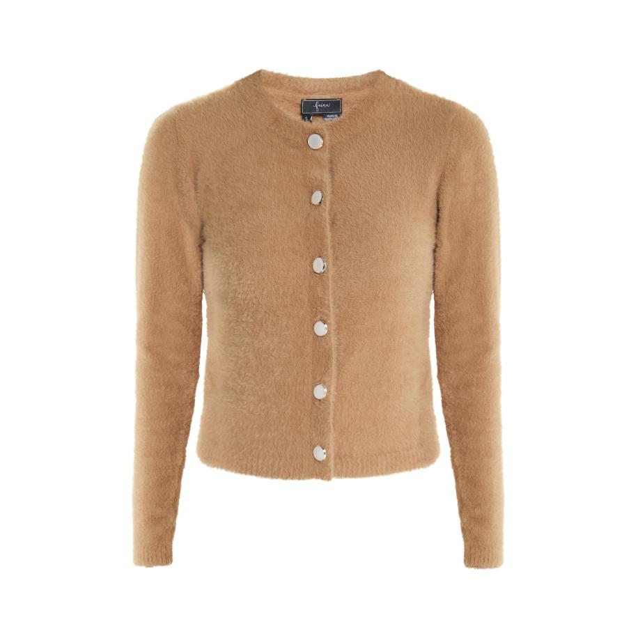 Faina faina Gebreid vest Tassia camel -