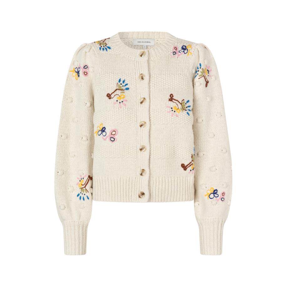 Dea Kudibal Dea Kudibal Gebreid vest ecru / blauw / bruin / geel -