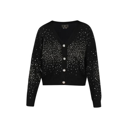 Faina faina Gebreid vest zwart