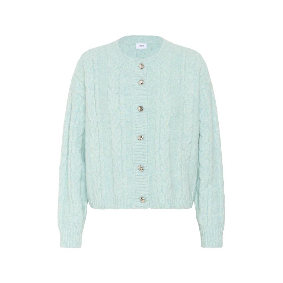 Saint Tropez SAINT TROPEZ Gebreid vest Moira lichtblauw -