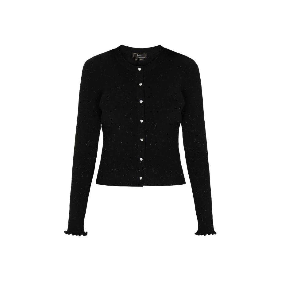 Faina faina Gebreid vest zwart -