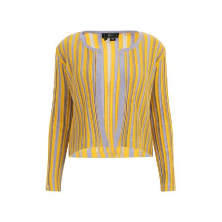 Faina faina Gebreid vest geel / goud / lavendel