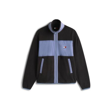 Tommy Jeans Tommy Jeans Fleece jas duifblauw / zwart