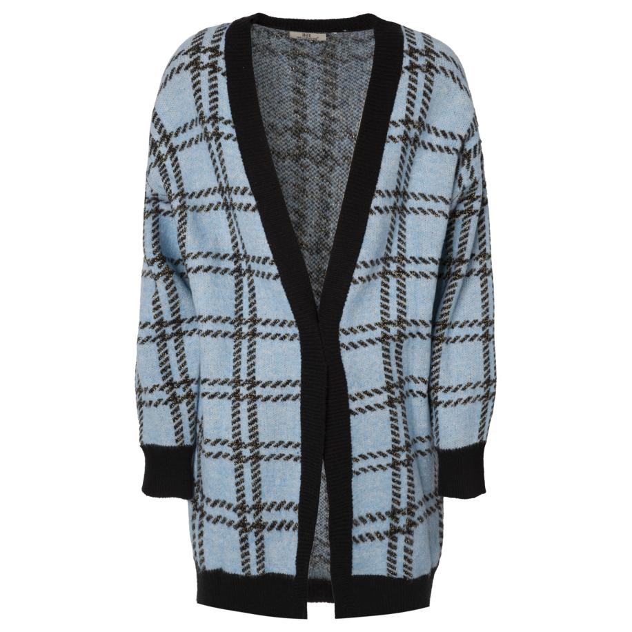 Influencer Influencer Gebreid vest blauw / geel -