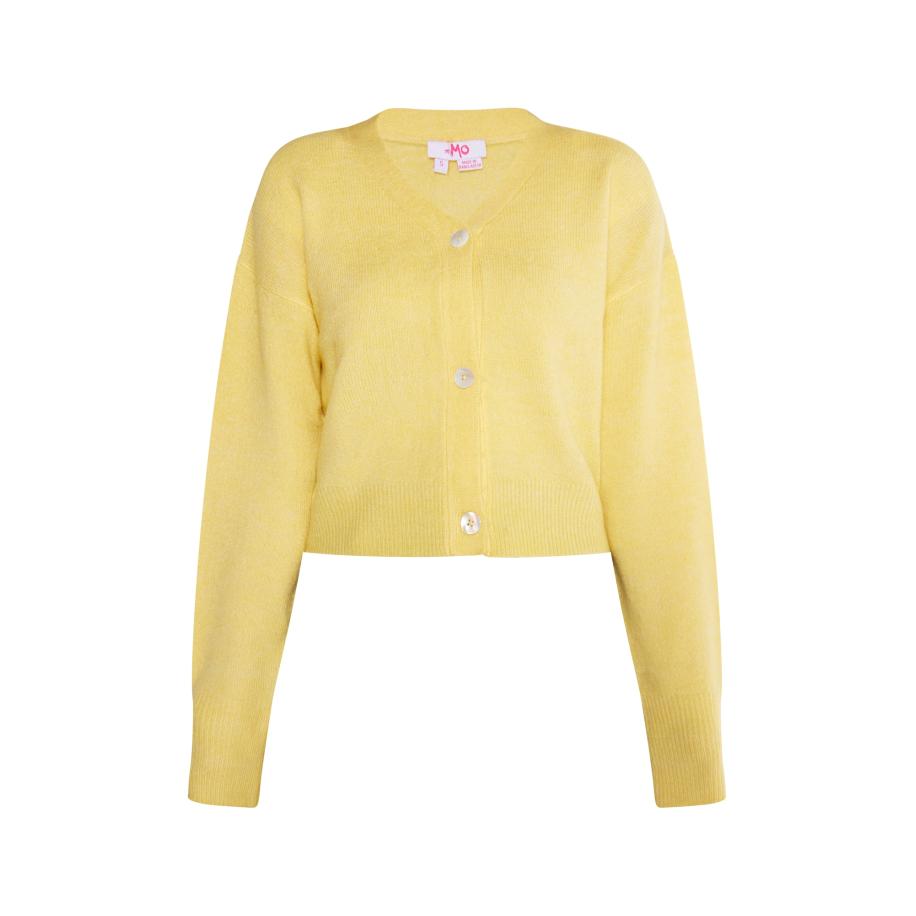 MYMO MYMO Gebreid vest lichtgeel -
