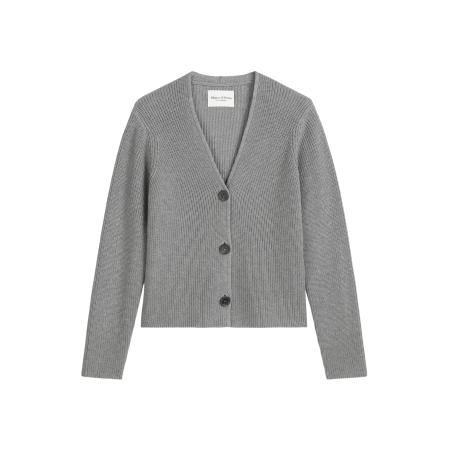 Marc O'Polo Marc OPolo Gebreid vest grijs