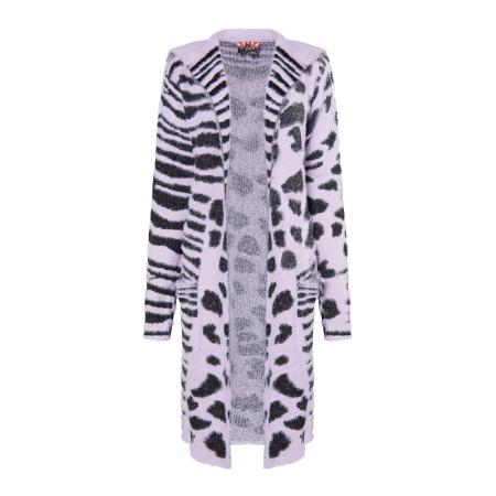 MYMO myMo ROCKS Gebreid vest Blonda pastellila / zwart