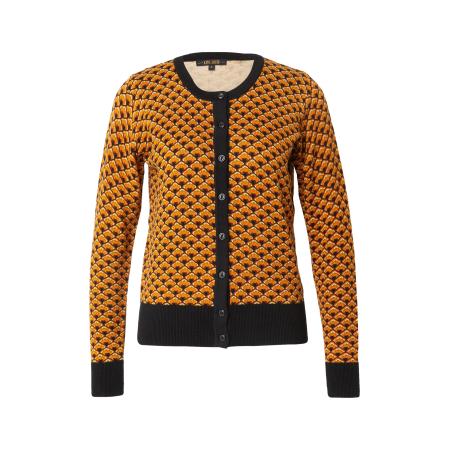 King Louie King Louie Gebreid vest Frio groen / oranje / zwart / wit