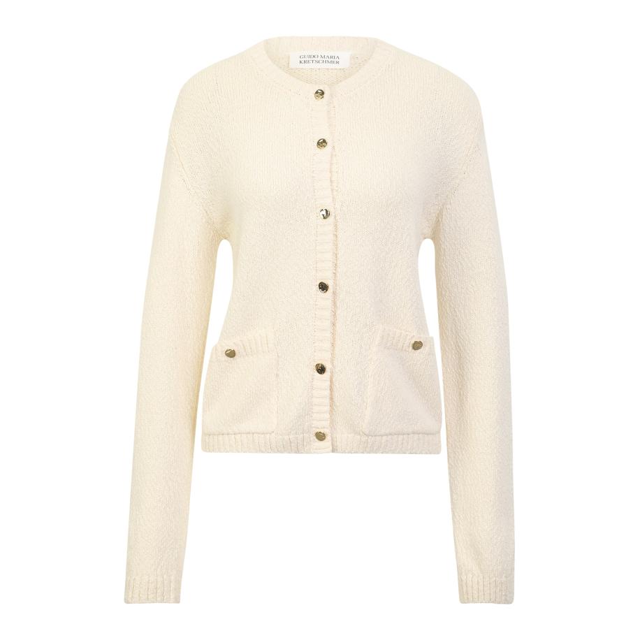 Guido Maria Kretschmer Women Gebreid vest Doro ivoor Bruin