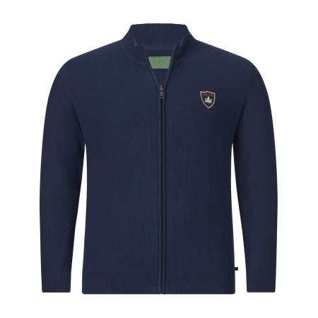 Charles Colby Charles Colby Gebreid vest Duke Thalaric donkerblauw