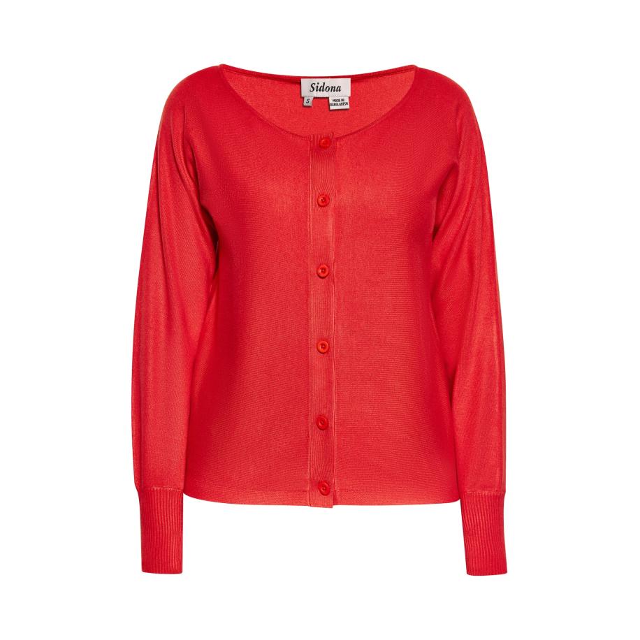 Sidona Sidona Gebreid vest rood -