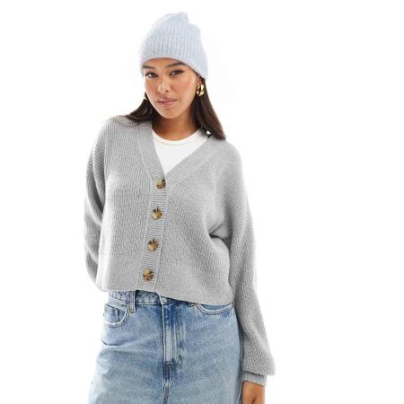 Hollister Gebreid vest in grijs