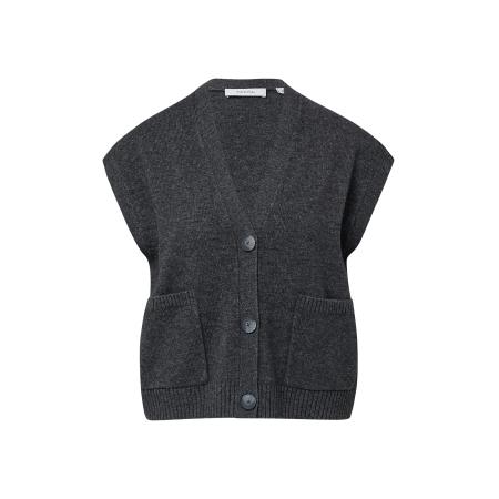 Comma COMMA Gebreide bodywarmer antraciet