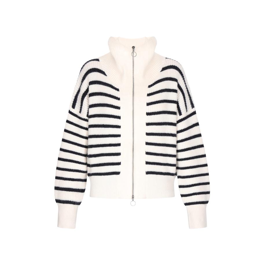 DreiMaster DreiMaster Maritim Gebreid vest zwart / wit -