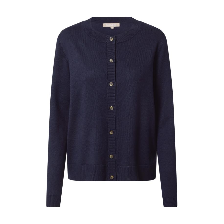 Soft Rebels Soft Rebels Gebreid vest Marla nachtblauw -