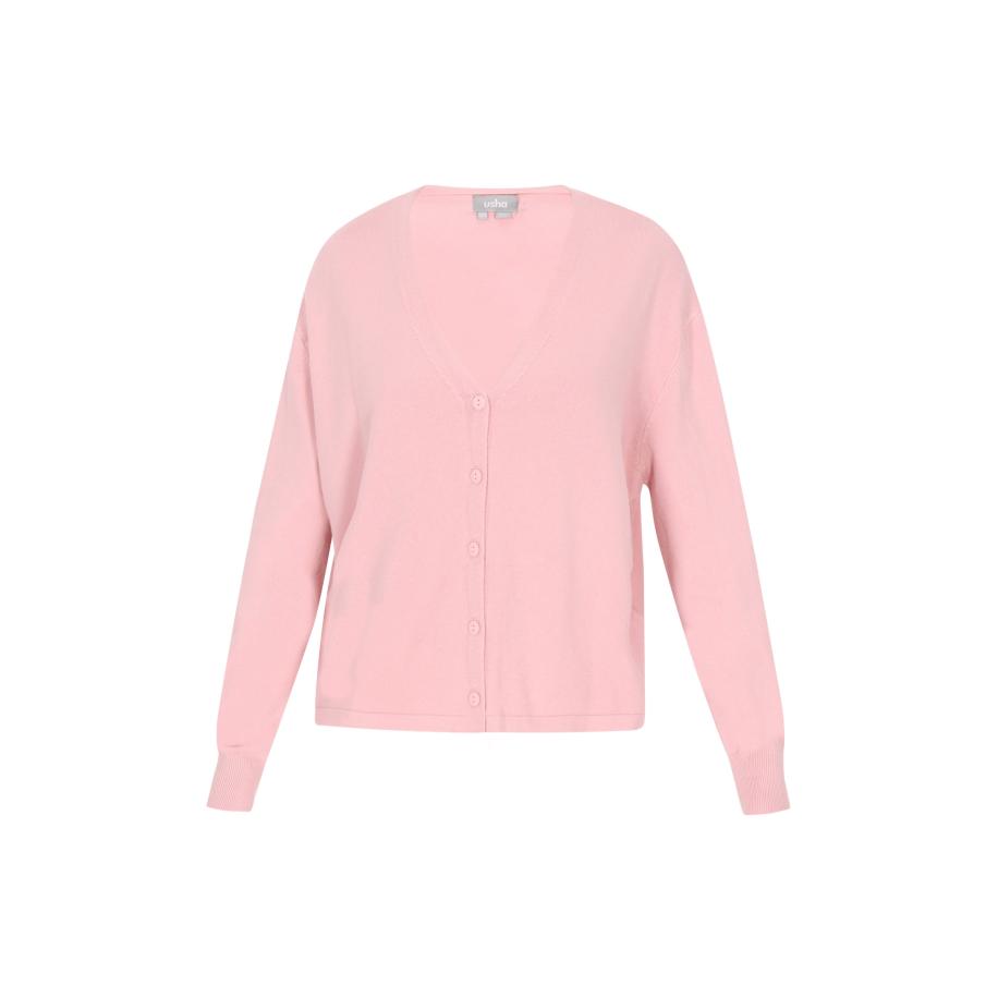 Usha Usha Gebreid vest rosa -