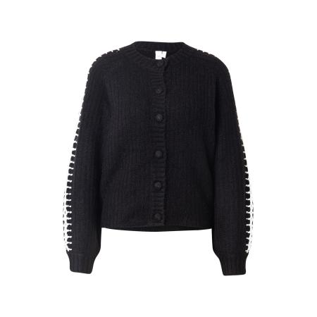 YAS YAS Gebreid vest YASOLLY zwart / wit