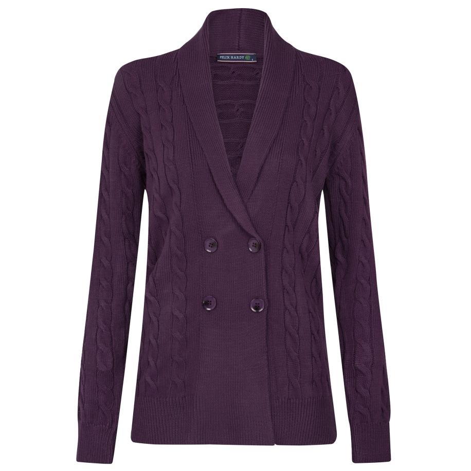 Felix Hardy Felix Hardy Gebreid vest violetblauw -